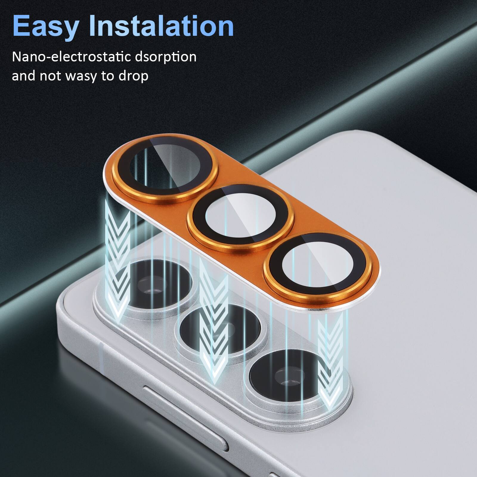 Easy Installation  
Nano-electrostatic dsorption and not wasy to drop