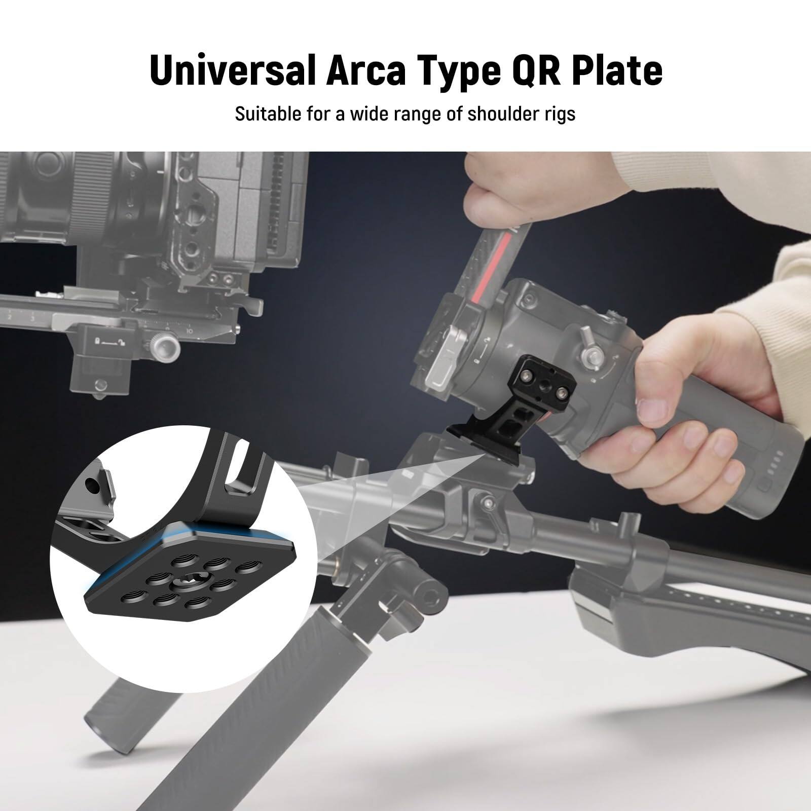 Universal Arca Type QR Plate  
Suitable for a wide range of shoulder rigs