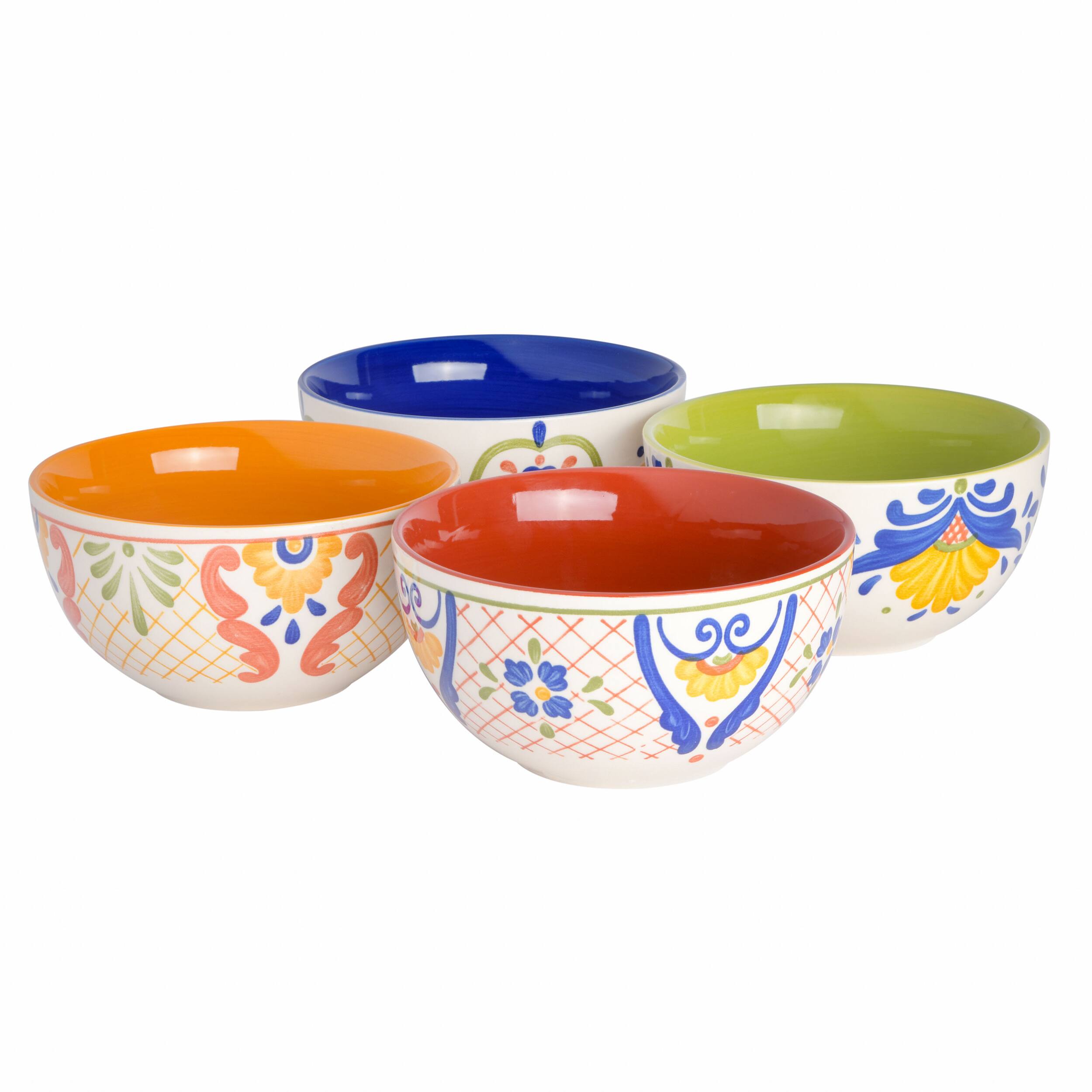 Alt View 1. Gibson - Laurie Gates Tierra 4 Piece 6 Inch Stoneware Cereal Bowl Set in Assorted Designs - Assorted.