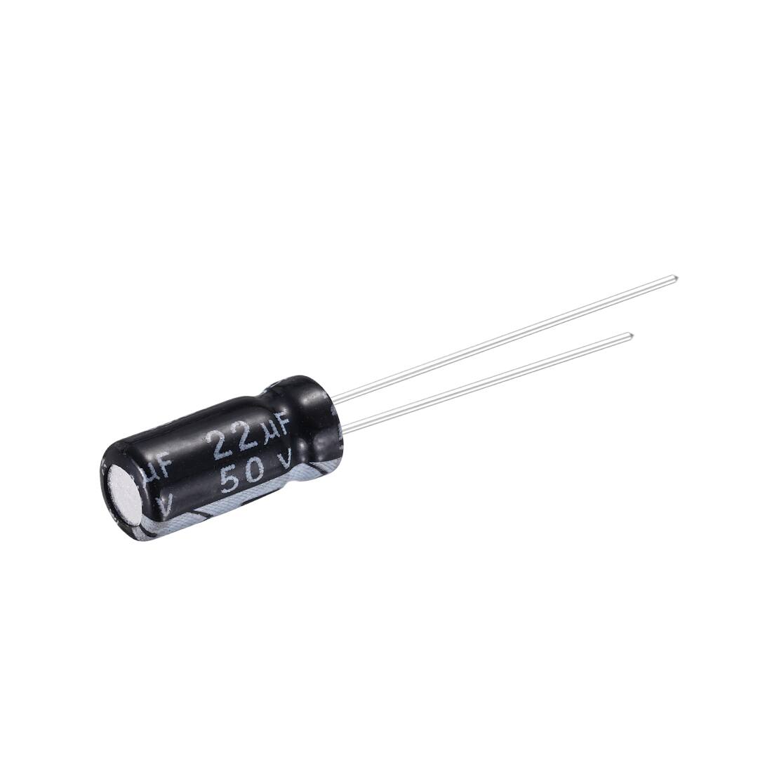 Alt View 2. Unique Bargains - 22uF 50V 5x11mm Electrolytic Capacitor, Radial Leads Aluminum, 50pcs, 105C High Temp for TVs, LCD Monitor, VCD - Black.
