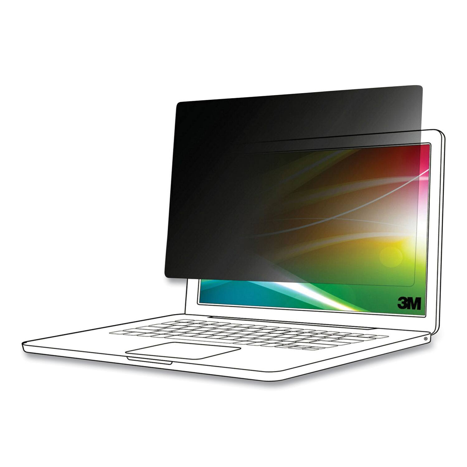 Alt View 1. 3M - BP140W1B Bright Screen Privacy Filter for 14 in. Widescreen 2-in-1 16:10 Aspect Ratio - false.