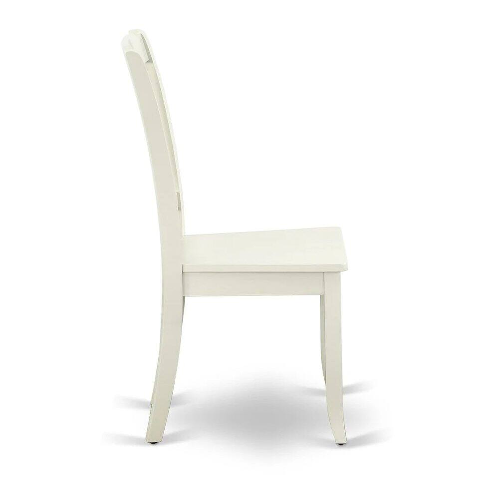Alt View 2. East West Furniture - Dining Chair Linen White - Brown.