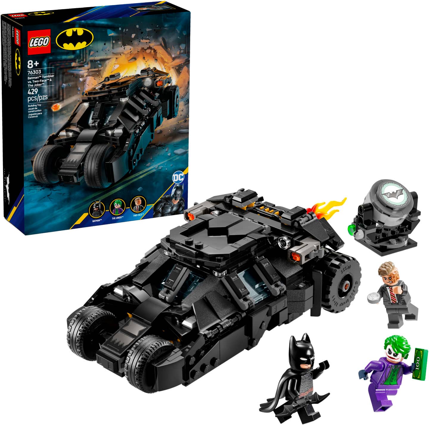 LEGO - DC Batman Tumbler vs. Two-Face & The Joker Toy Building Set 76303 - Front_Zoom