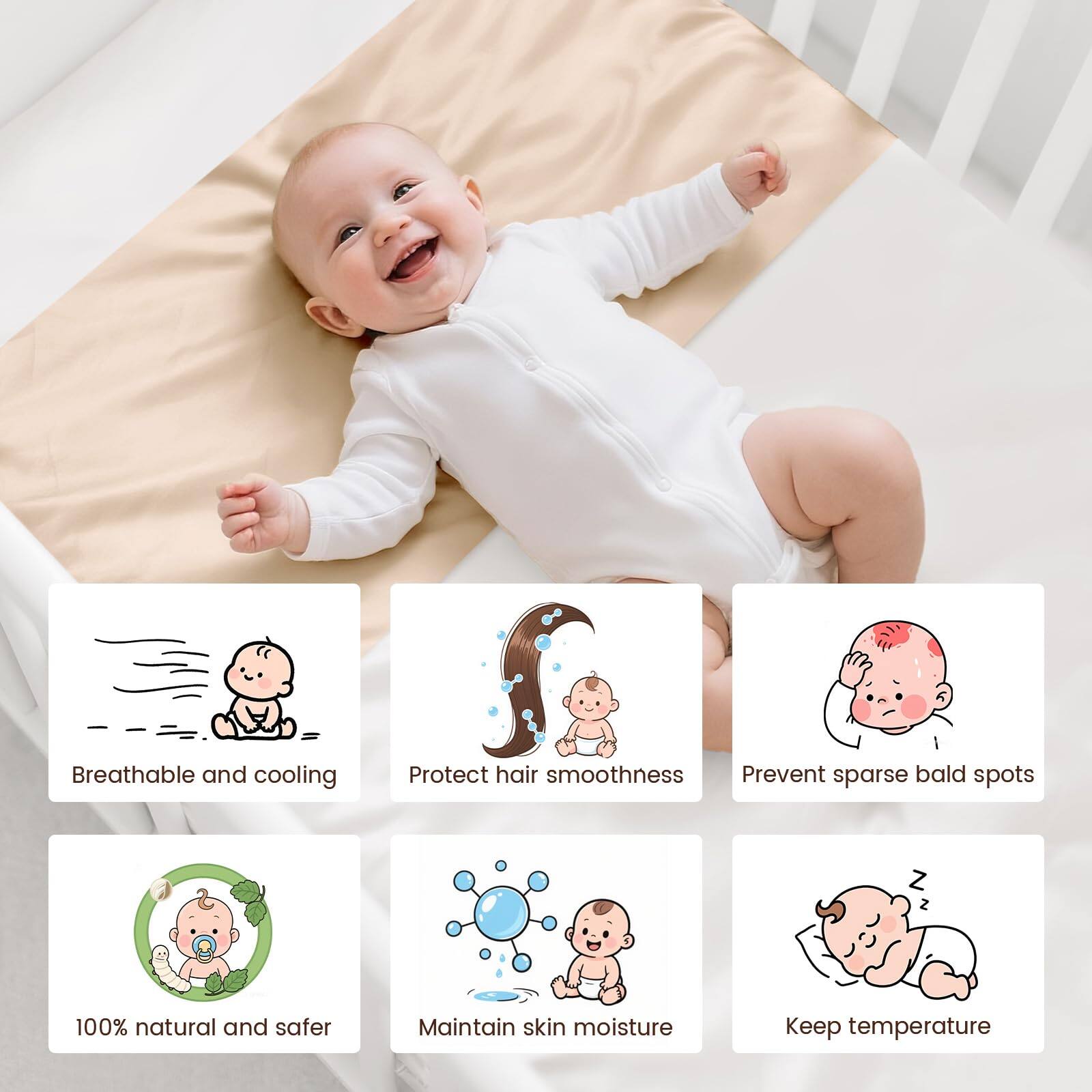 - Breathable and cooling
- Protect hair smoothness
- Prevent sparse bald spots
- 100% natural and safer
- Maintain skin moisture
- Keep temperature