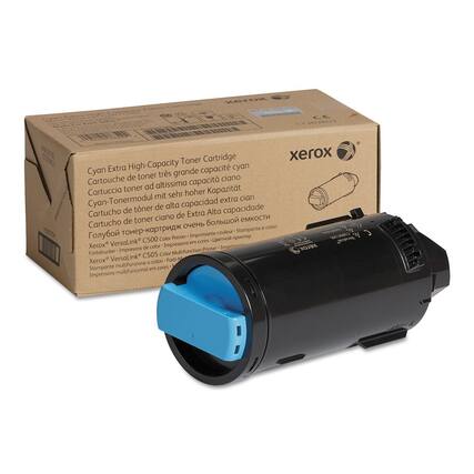 Cyan Extra High-Capacity Toner Cartridge
Cartouche de toner très grande capacité cyan
Cartuccia toner ad alta capacità ciano
Cyan-Tonermodul mit sehr hoher Kapazität
Cartucho de tóner de alta capacidad ciano
Cartucho de toner de Extra Alta capacidad ciano
Фотонон-картридж с очень большой емкостью
Xerox® VersaLink® C500 Color Printer
Xerox® VersaLink® C505 Color Multifunction Printer
Farbdrucker - Impresora de color - Impresora en color
Stampante a colori - Impresora en color - Impresora de color
Impressora multifuncional em cores - Impresora multifuncional em cores