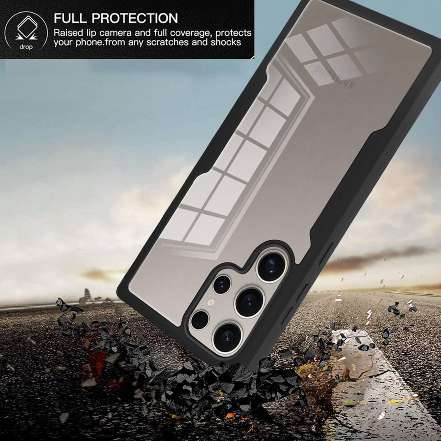 FULL PROTECTION  
Raised lip camera and full coverage, protects your phone from any scratches and shocks