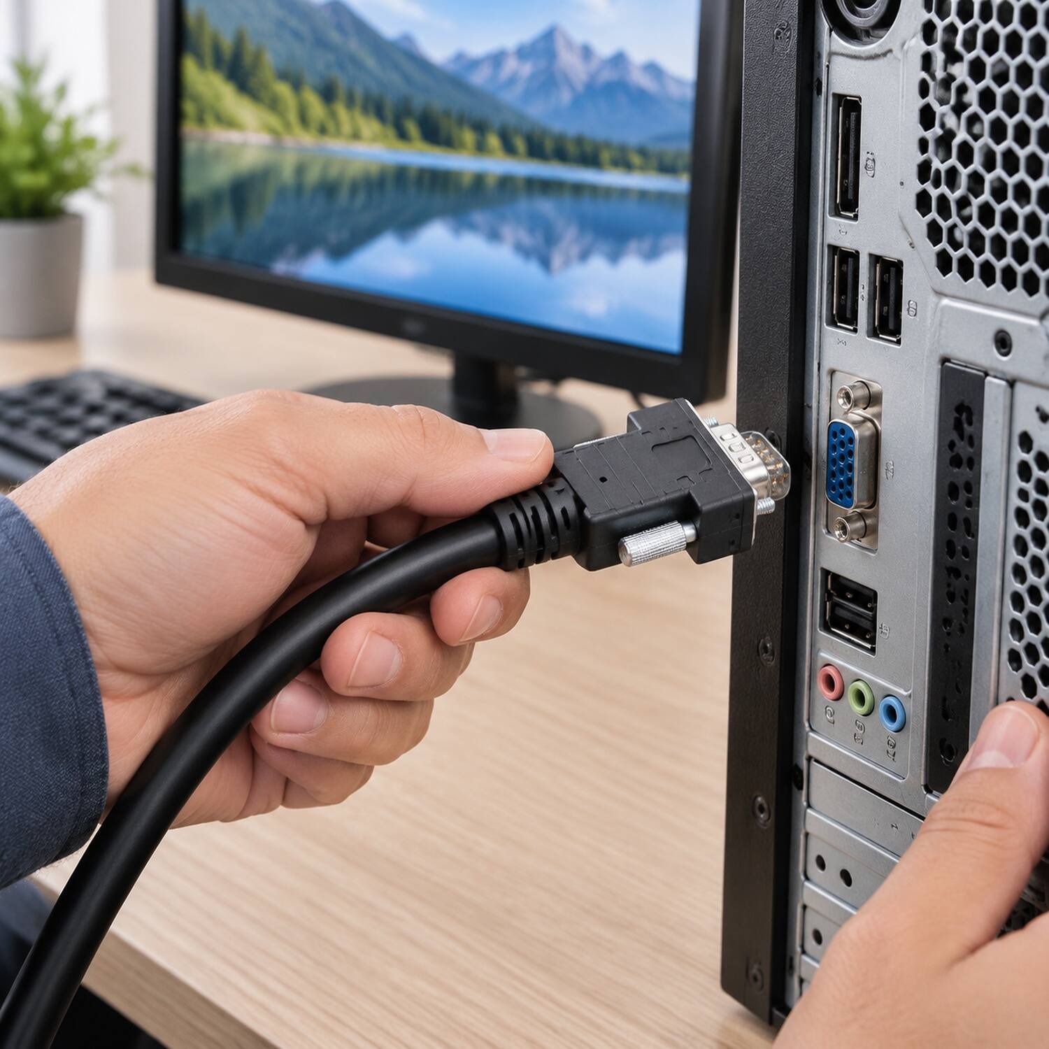 Back. Sanoxy - 75ft SVGA HD15 M/M Monitor Cable - Black.
