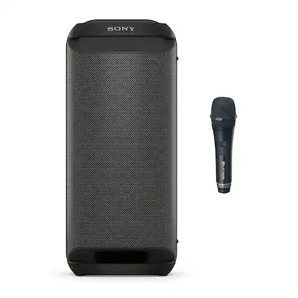 Front. Sony - Sony SRS-XV800 X-Series Wireless Portable Bluetooth Speaker (Black) Bundle - Black.