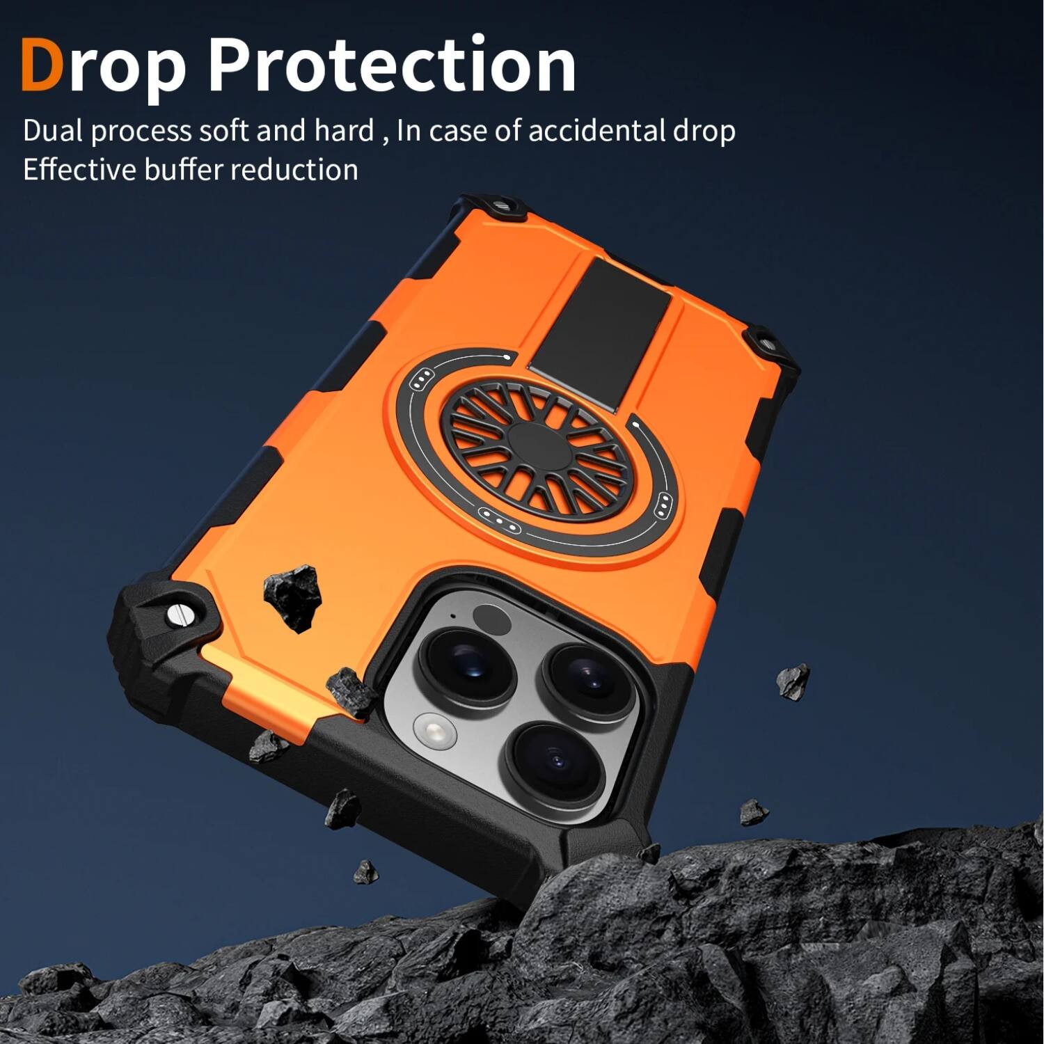 Drop Protection

Dual process soft and hard, In case of accidental drop
Effective buffer reduction