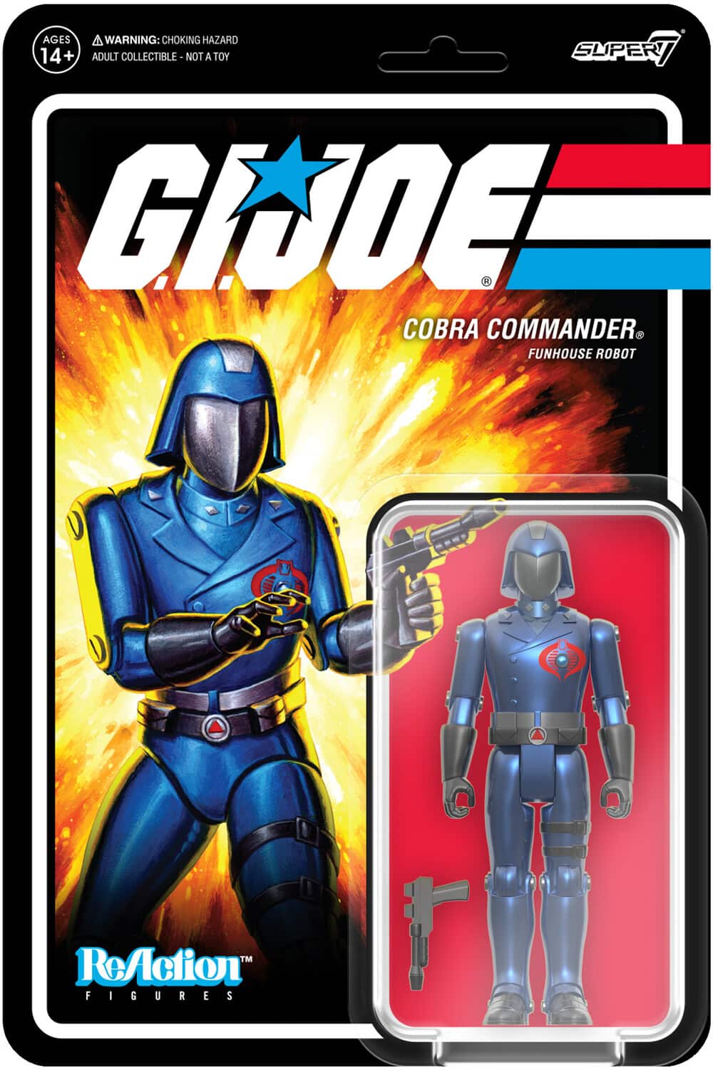 Super7 - G.I. Joe - ReAction Figures Wave 7 - Cobra Commander (Funhouse Robot) - COLLECTABLES - Multicolor