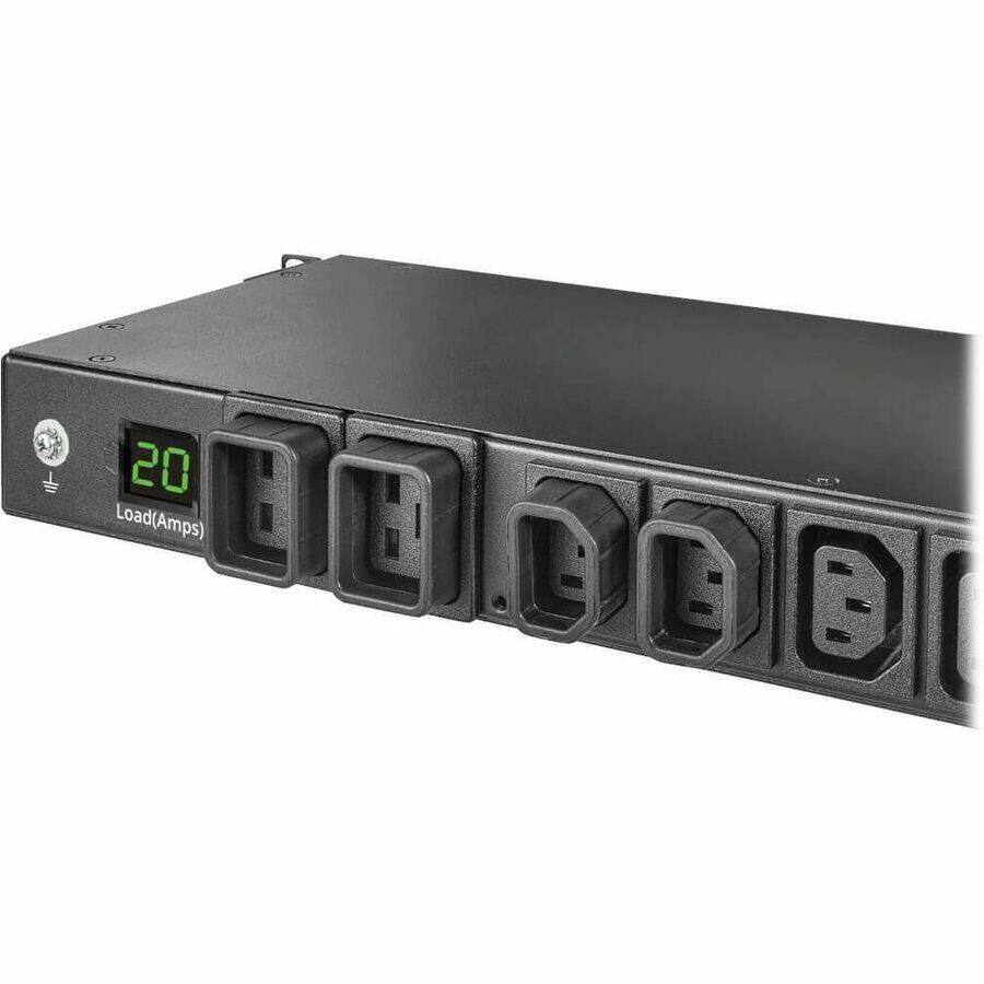 Alt View 1. Tripp Lite - Tripp Lite by Eaton PDU 3.7kW 208/230V Single-Phase Local Metered PDU - 8 C13 & 2 C19 Outlets L6-20P Input 6 ft. Cord 1U - White.