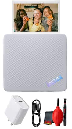 Fujifilm - Instax Link Wide 2 Smartphone Printer Bundle - Blue