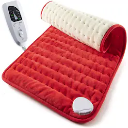 Medical King - Electric Heating Pad for Back Pain and Cramps Relief - 2 Hour Auto Off - Measures 24" X 12" - Red