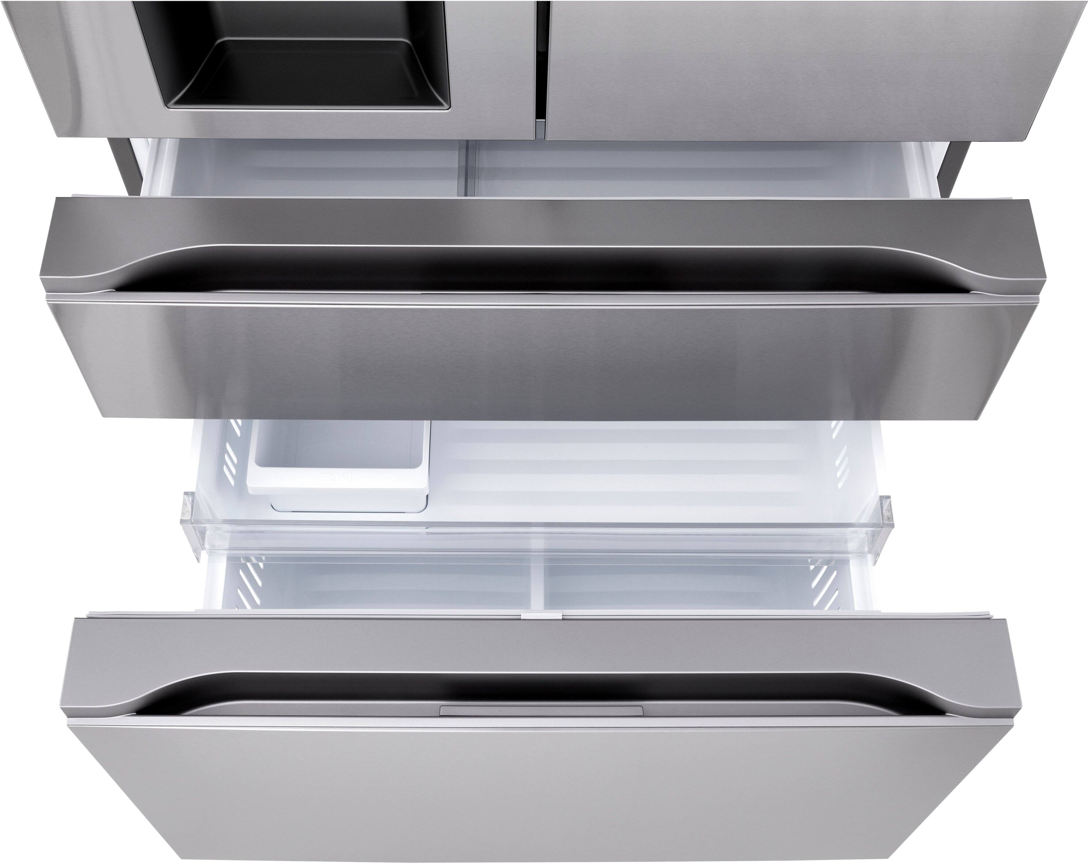 Alt View 14. LG - Counter-Depth MAX 28.6 Cu. Ft. 4-Door French Door Refrigerator Smart Refrigerator with Full Convert Drawer - PrintProof Noble Steel.