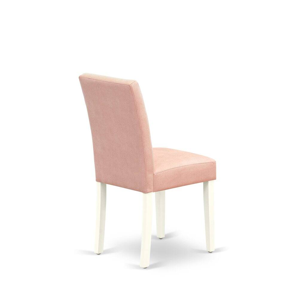 Alt View 2. East West Furniture - 3 Piece Dining Table Set contain A Dining Table - White.