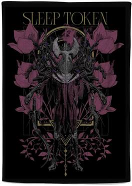 PopMarket - Sleep Token - Rocksax - Sleep Token - Sherpa Fleece Throw - Even In Arcadia 2 (50 in x 60 in) - Multicolor