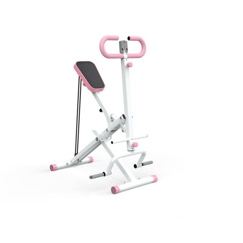 Alt View 4. HTUTWOO - Squat Machine for Home - Foldable Glutes Assist Trainer with Resistance Bands, Booty Butt Thighs Workout, Ab Back Leg - Pink.