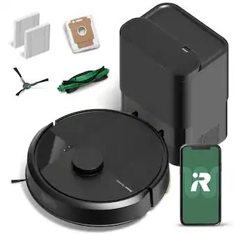 iRobot - Roomba 105 Vacuum + AutoEmpty Dock - Self-Empties 75 Days, Easy-to-Use, Intense Power-Lifting Suction, LiDAR Navigation - Black