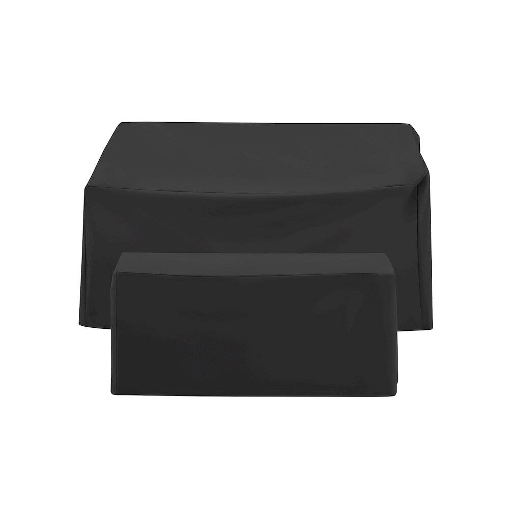 Alt View 1. Crosley Furniture - 2Pc Outdoor Furniture Cover Set - Loveseat & Coffee Table - Black.