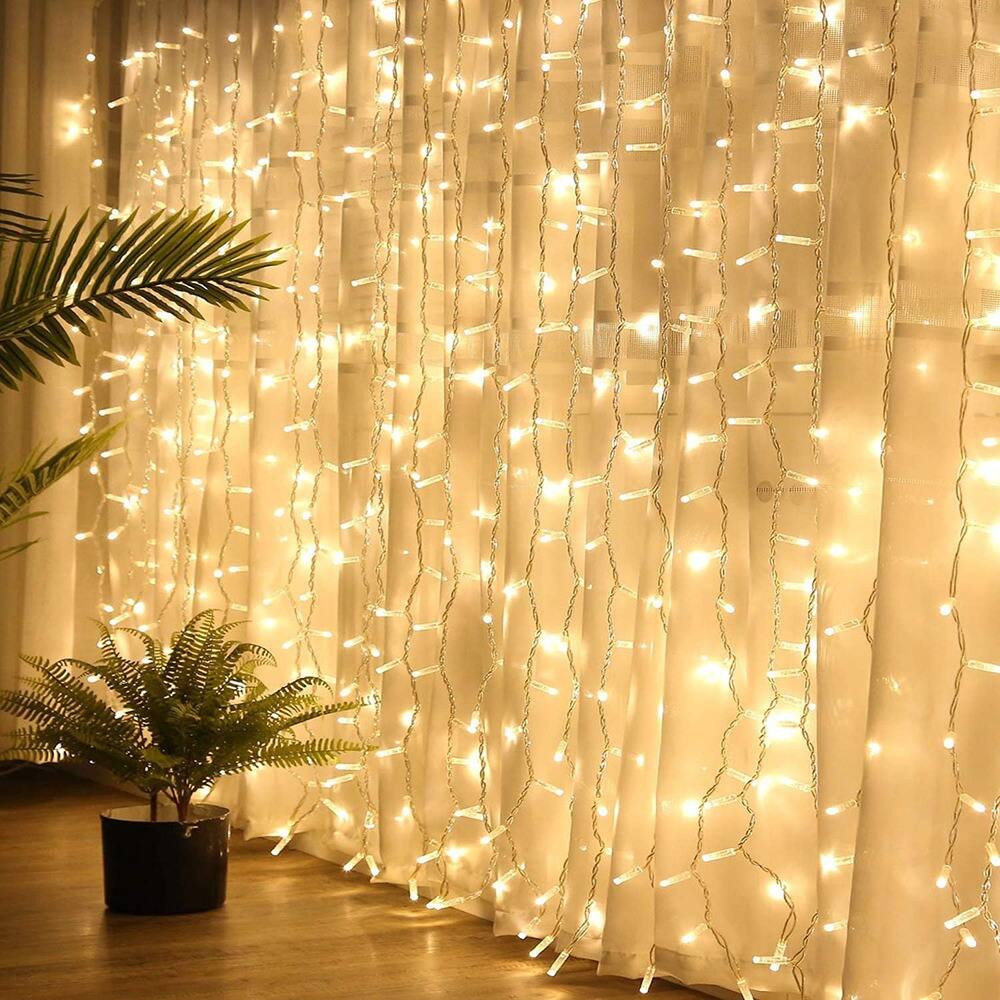 Alt View 1. PARKER SLATER - Christmas string lights for wall decoration, and curtain lights - Warm white.