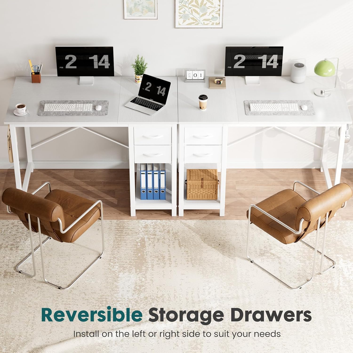 PM 2
14
2. 14
0
1
PM 2
14
Reversible Storage Drawers
Install on the left or right side to suit your needs
