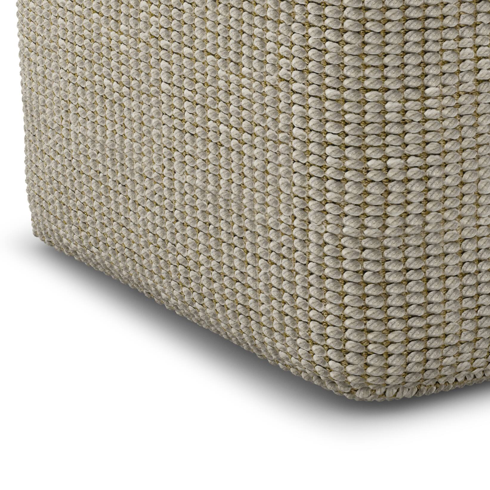 Alt View 13. Simpli Home - Zelma Square Woven Pouf - Cream and Natural.