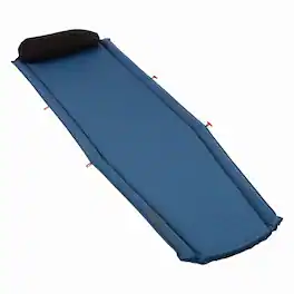 Coleman - Silverton Easy Self-Inflating Sleeping Pad with Pillow and Side Bumpers - Blue