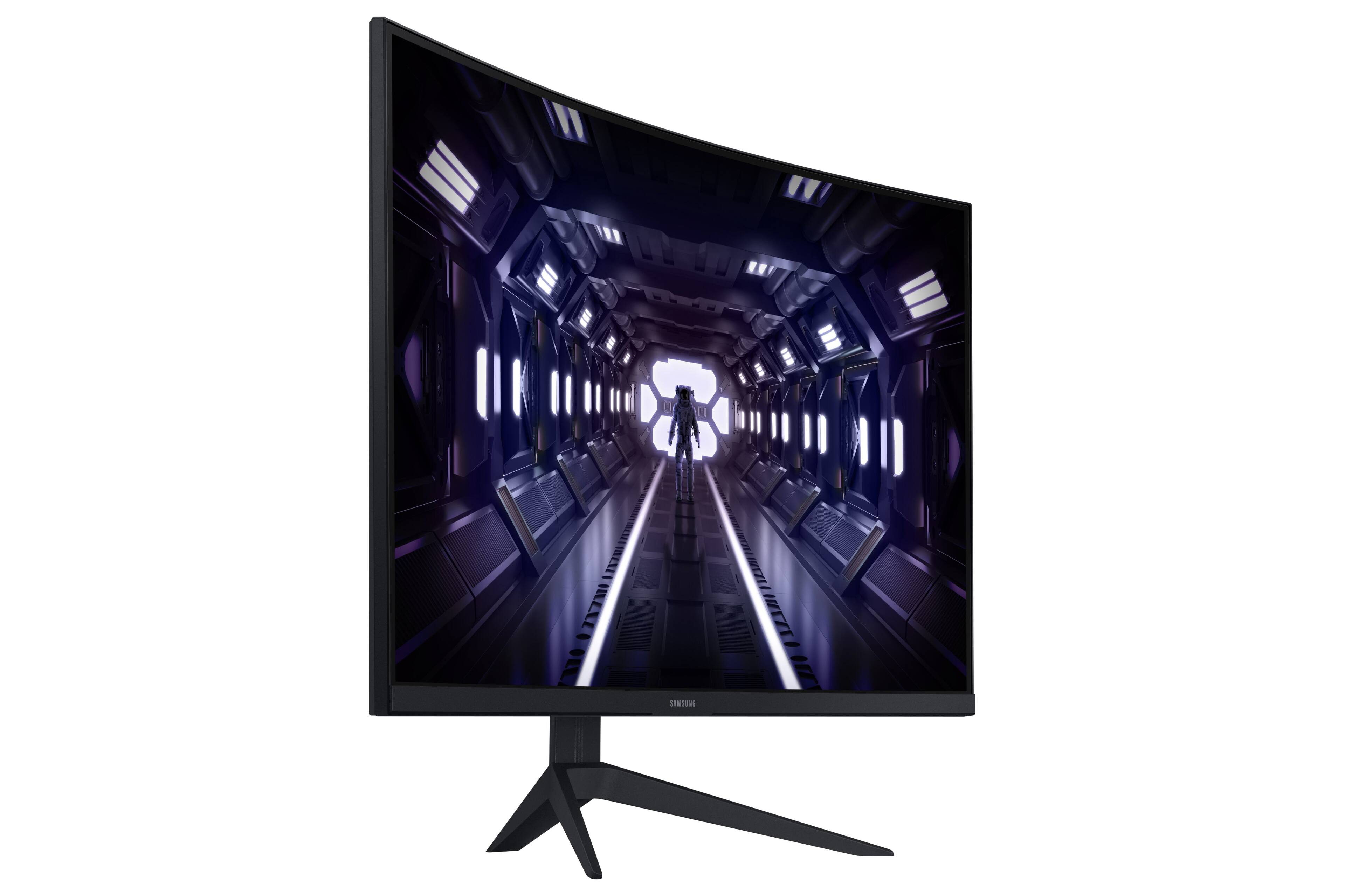 Alt View 11. Samsung - Odyssey G3 32" Curved FHD 1ms AMD FreeSync Premium Gaming Monitor - Black - Black.