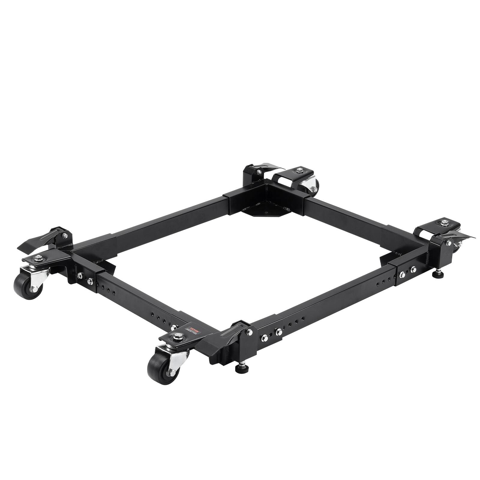 Alt View 5. VEVOR - Mobile Base, 1500 lbs Capacity, Adjustable from 20" x 24.5" to 28" x 33.5", Heavy Duty Universal Mobile Base Stand - Black.