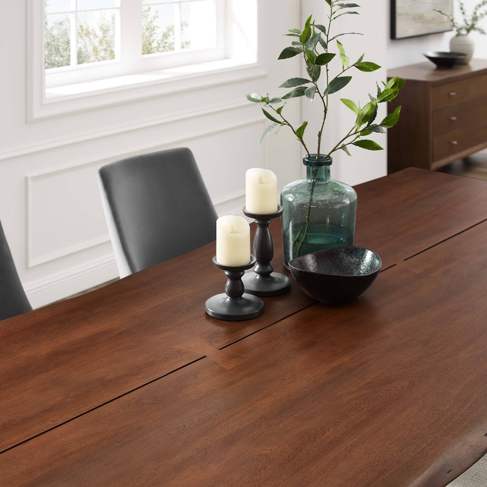 Alt View 6. Modway - Ardor 96" Live Edge Acacia Wood Acacia Wood Dining Table - Brown.