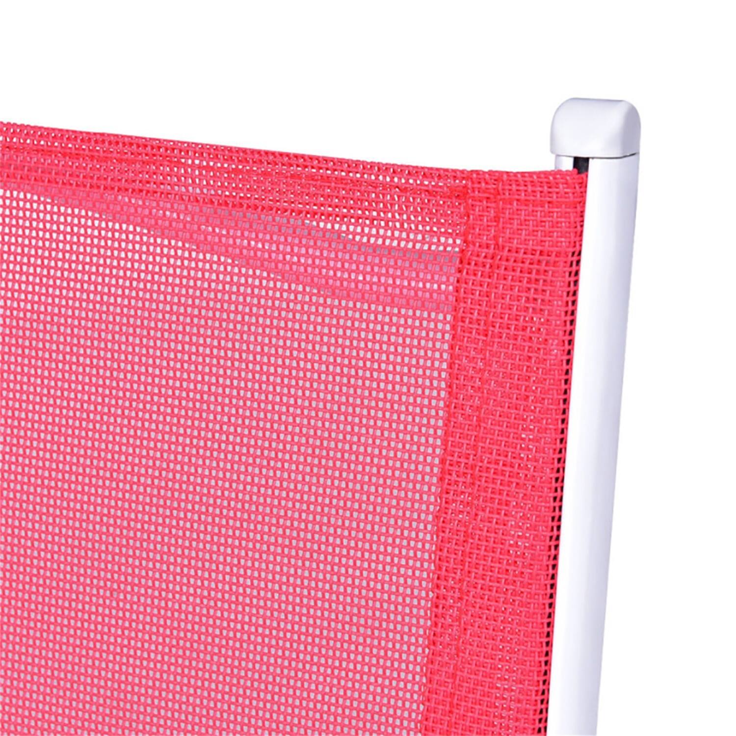 Back. Kadyn - 3 Pcs Patio Folding Bistro Set for Balcony or Outdoor Space, Lounge Chairs Table Set 2 Foldable Chairs and 1 Table-Red - Red.