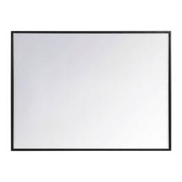 Elegant Decor - Metal frame rectangle mirror 27 inch - Black