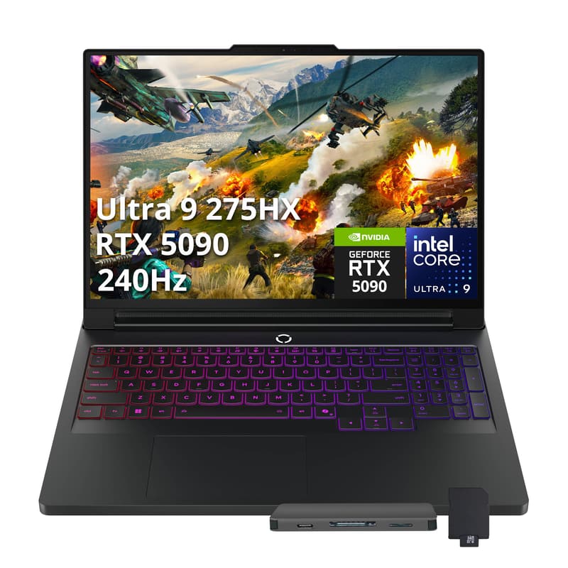 Lenovo - Legion Pro 7i 16" Gaming,Ultra 9 275HX,64GB RAM,4TB SSD+1TB Dock Set,RTX 5090,Backlit Keyboard,Win 11 Pro - Black