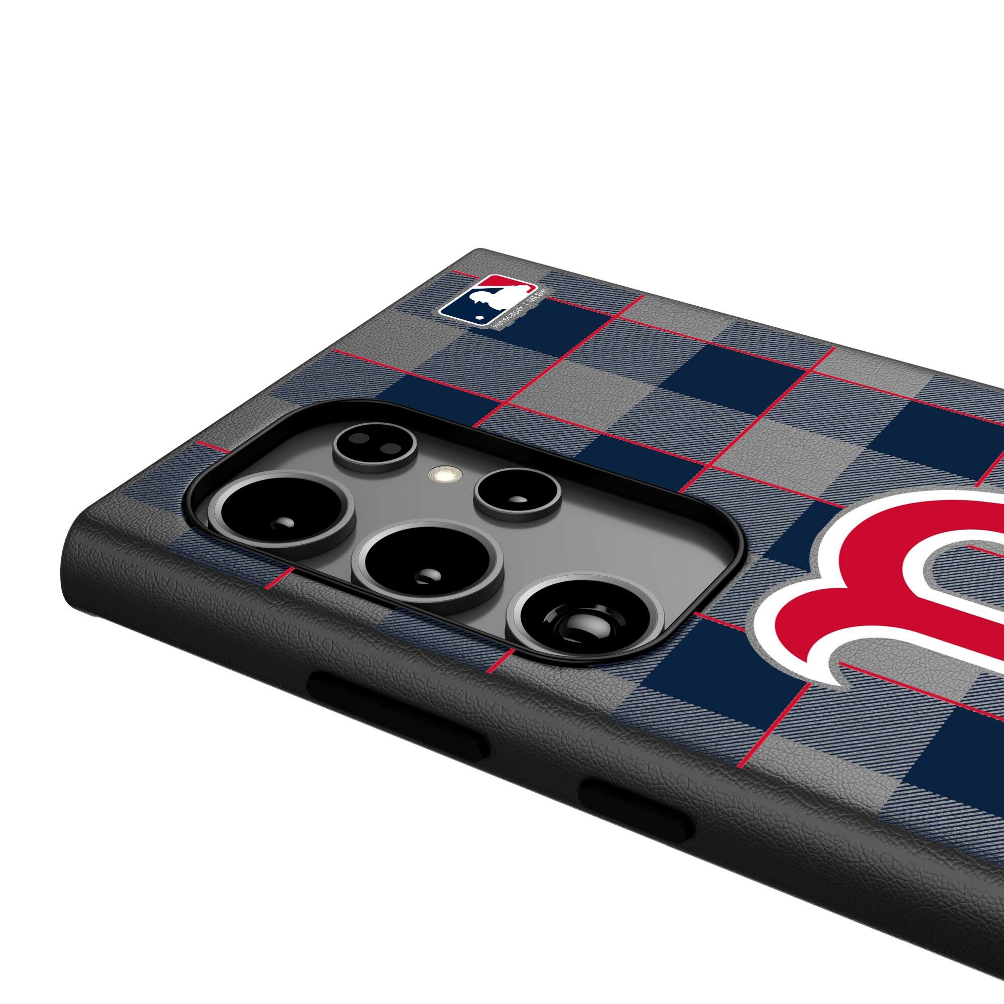 Alt View 3. Keyscaper - Plaid Galaxy Magnetic Bump Case - S25 Ultra - Black.