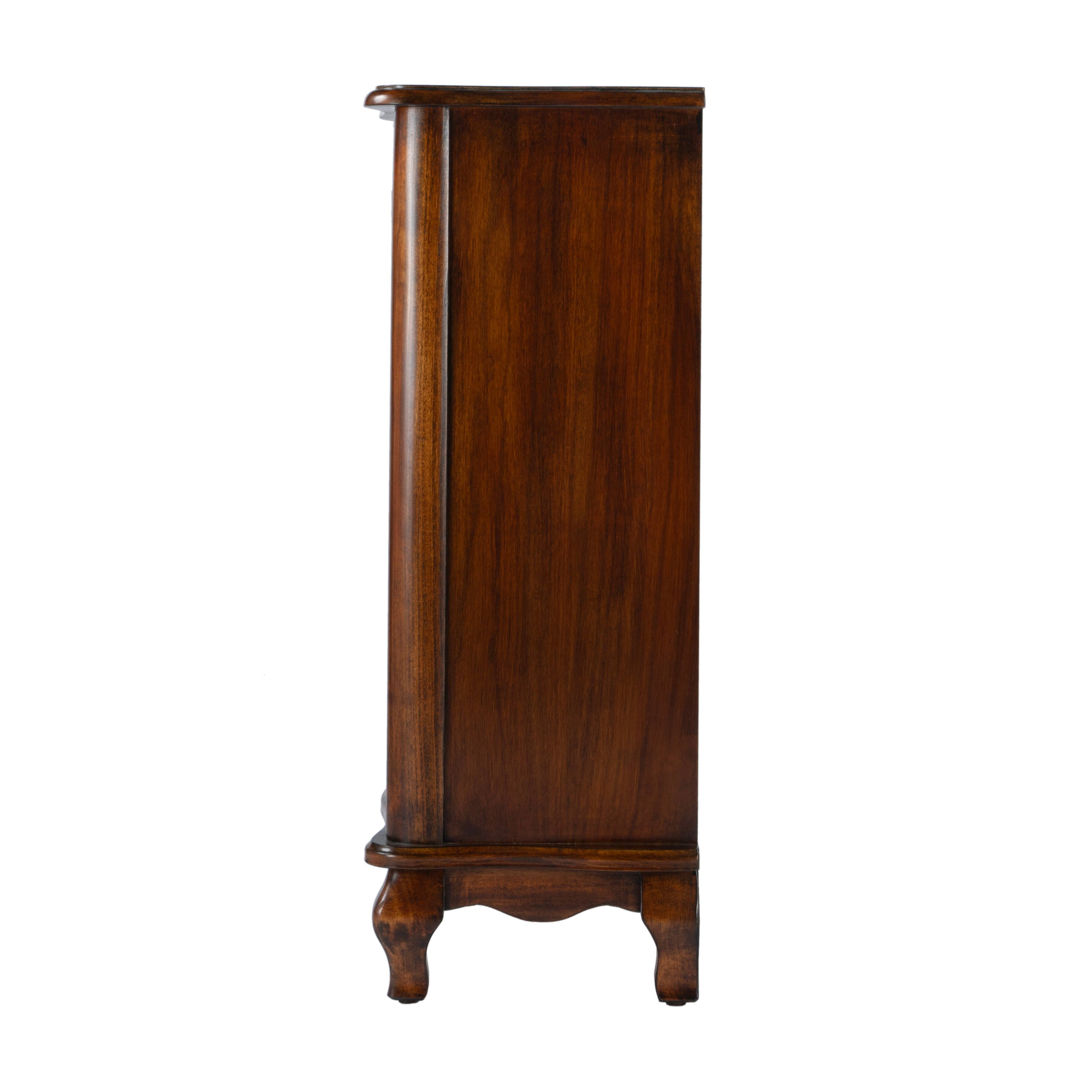 Alt View 3. Butler Specialty - Leyden 36 in. W Rectangular Wood 2 Door European Accent Cabinet with 1 Fixed Interior Shelf - Medium Brown.