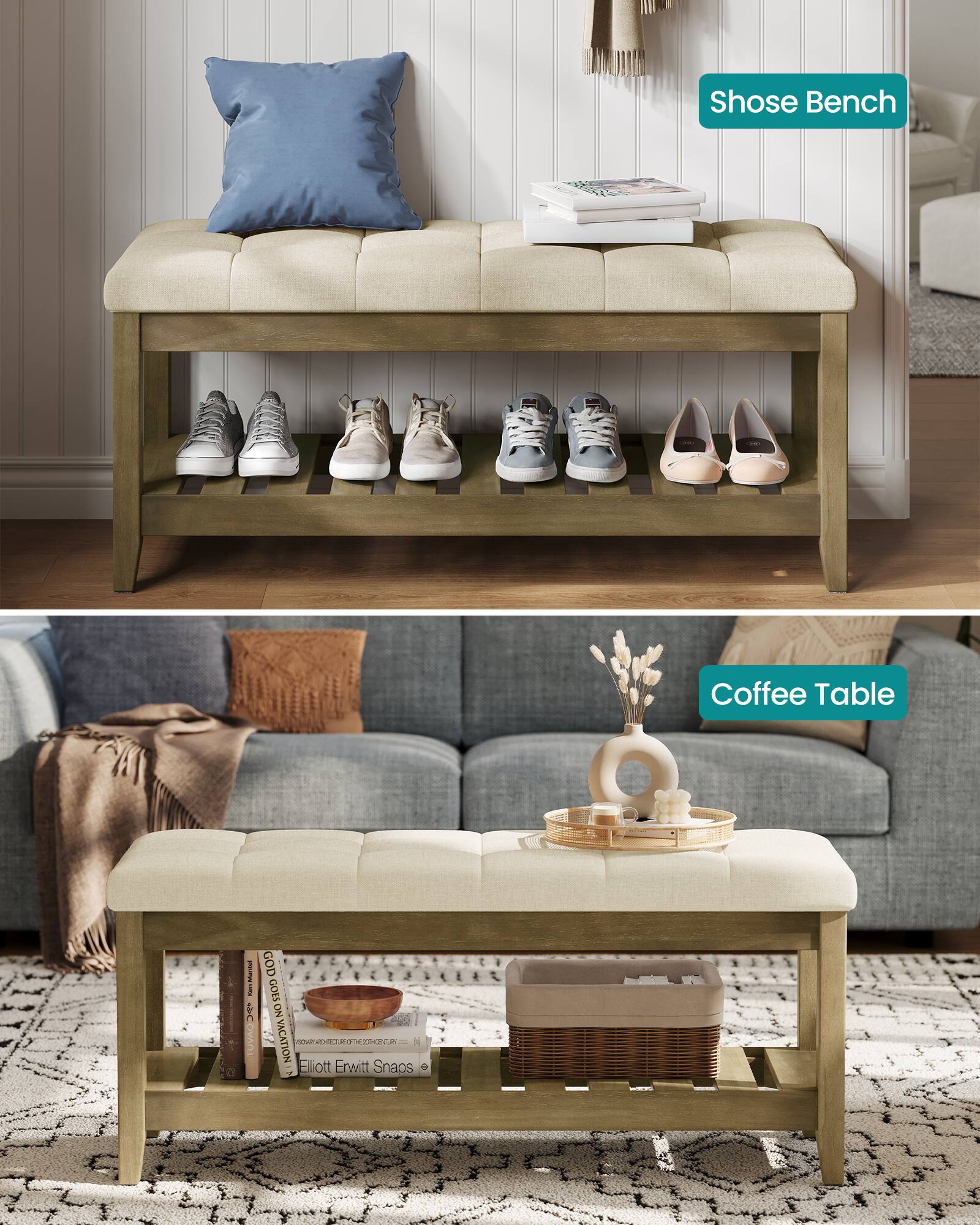 Shose Bench Coffee Table  
I TUVAO 2 GOD GOBS NO H 7 NVACATION 482-0 H T  
Elliott Erwitt Snaps