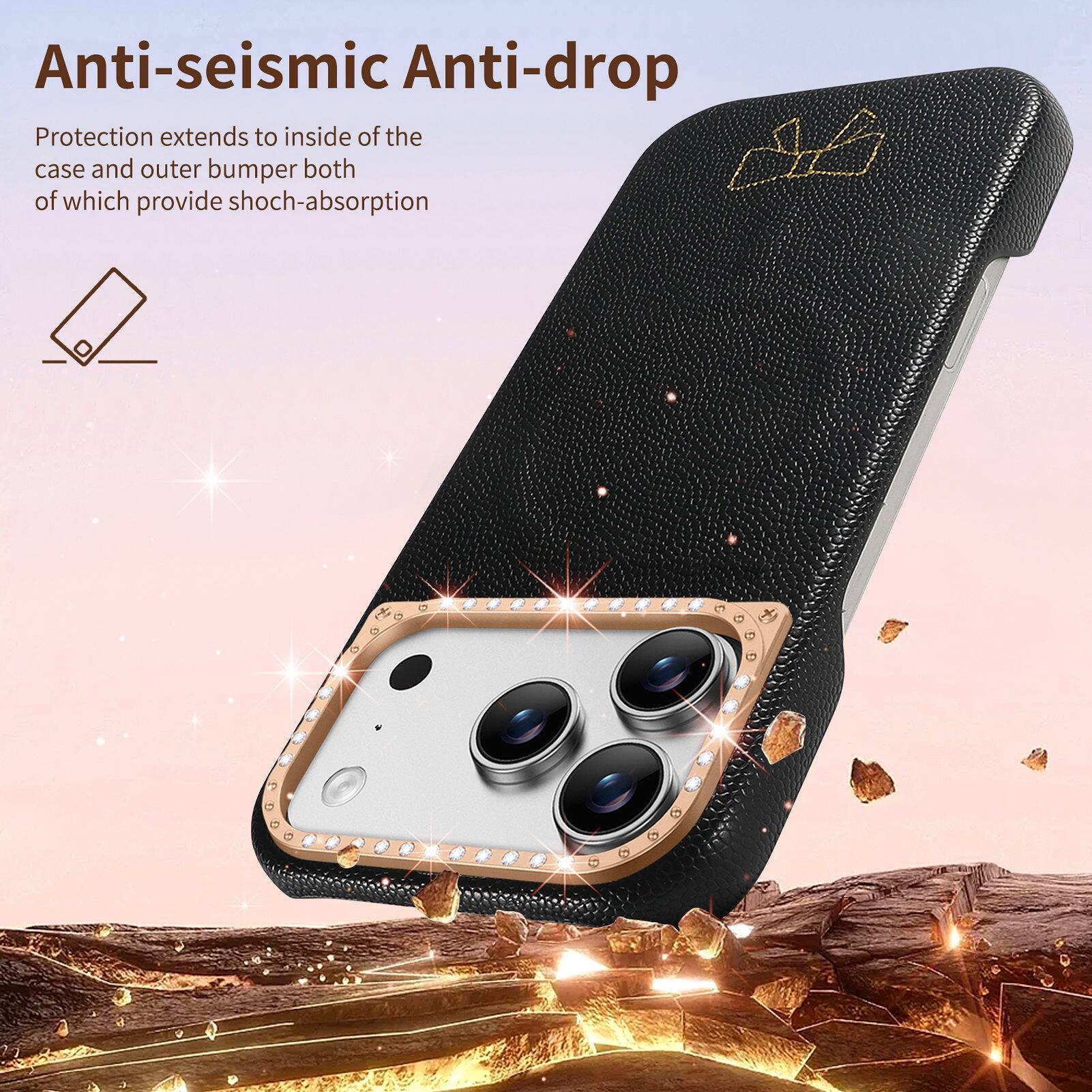 Anti-seismic Anti-drop Protection extends to inside of the case and outer bumper both of which provide shock-absorption