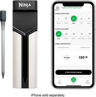 Ninja - ProChef Wireless Thermometer Indoor & Outdoor, 700◦F, extended battery life, long range connection, waterproof - Black/Silver - Angle_Zoom
