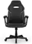 Angle. ACGAM - Ergonomic Gaming Chair with Leather, Lumbar Support, Headrest, 360° Swivel, Adjustable Height & Tilt for Home Office - Black.
