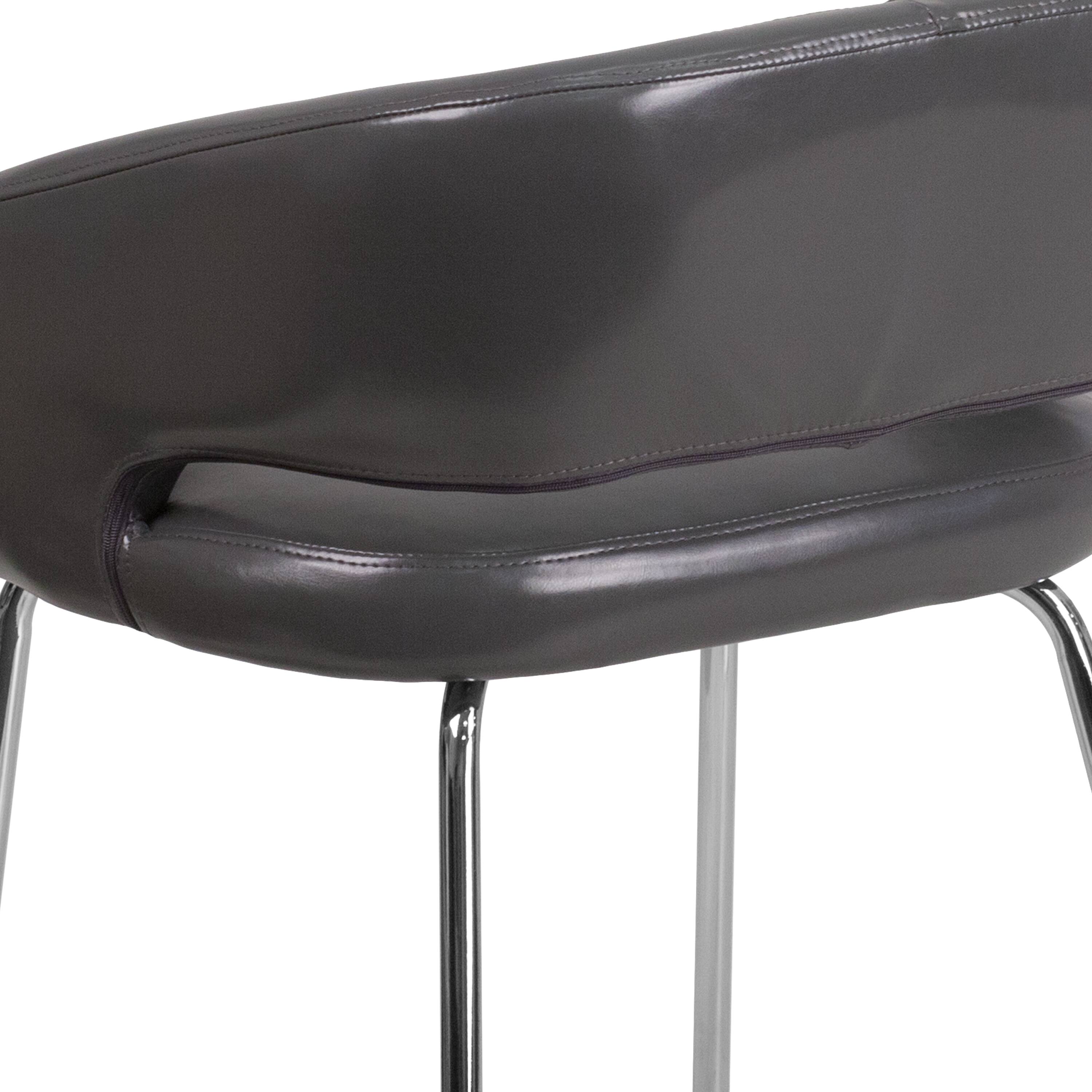 Alt View 10. Emma + Oliver - Contemporary LeatherSoft Side Reception Chair - Gray.