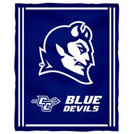 Vive La Fete - Central Connecticut State Blue Devils 36'' x 48'' Children's Mascot Plush Blanket - Multicolor