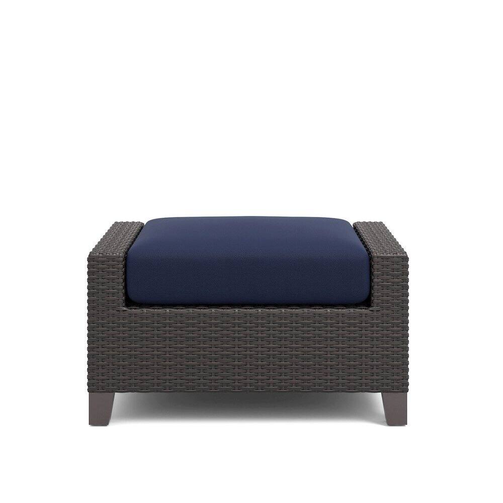 Back. Outdoor Escape - Brown Outdoor Ottoman Set of 2, Foot Rest Ottomans for Patio Use - Brown.
