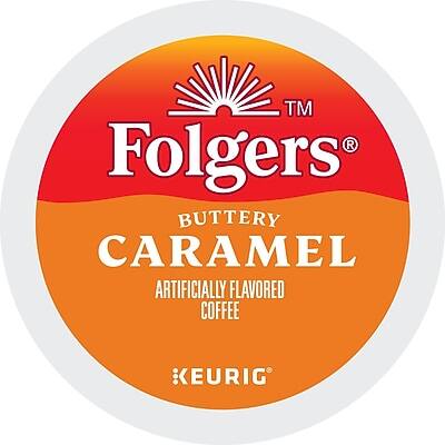 Folgers  
Buttery Caramel  
Artificially Flavored Coffee  
Keurig