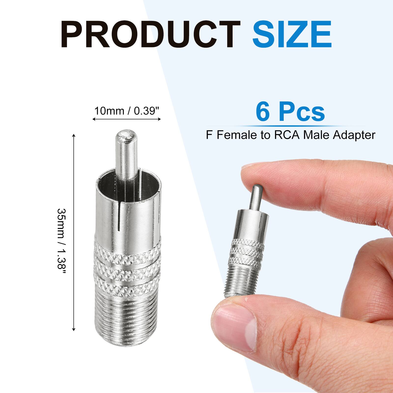 PRODUCT SIZE

10mm / 0.39" / 6 Pcs

F Female to RCA Male Adapter

35mm / 1.38"