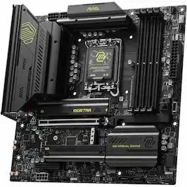 MSI - MAG B860M MORTAR WIFI Gaming Desktop Motherboard - Intel B860 Chipset - Socket LGA-1851 - Micro ATX - Core Ultra