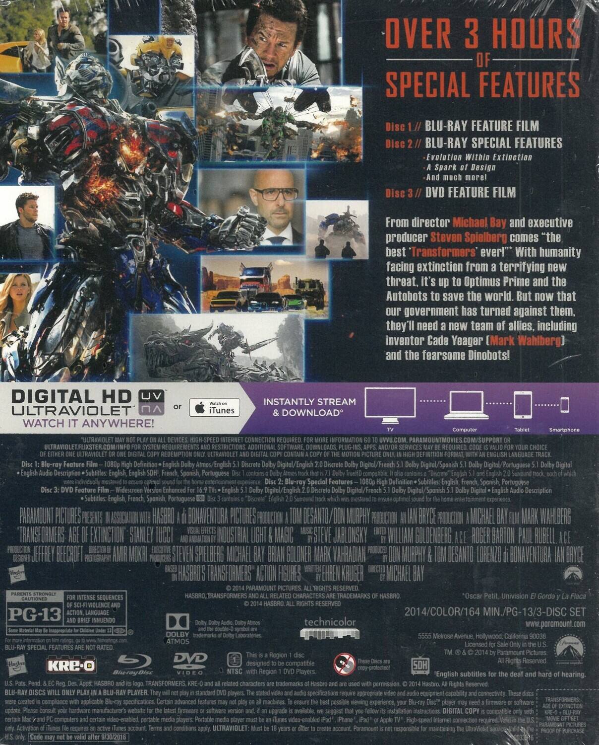 Alt View 1. Transformers: Age of Extinction   - BLU-RAY.