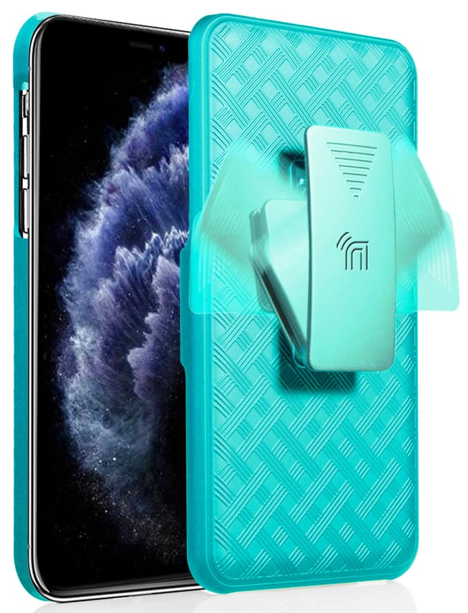 Nakedcellphone - Case with Stand and Screen Protector and Belt Clip Holster for iPhone 11 - Mint price history on PriceWatchPro