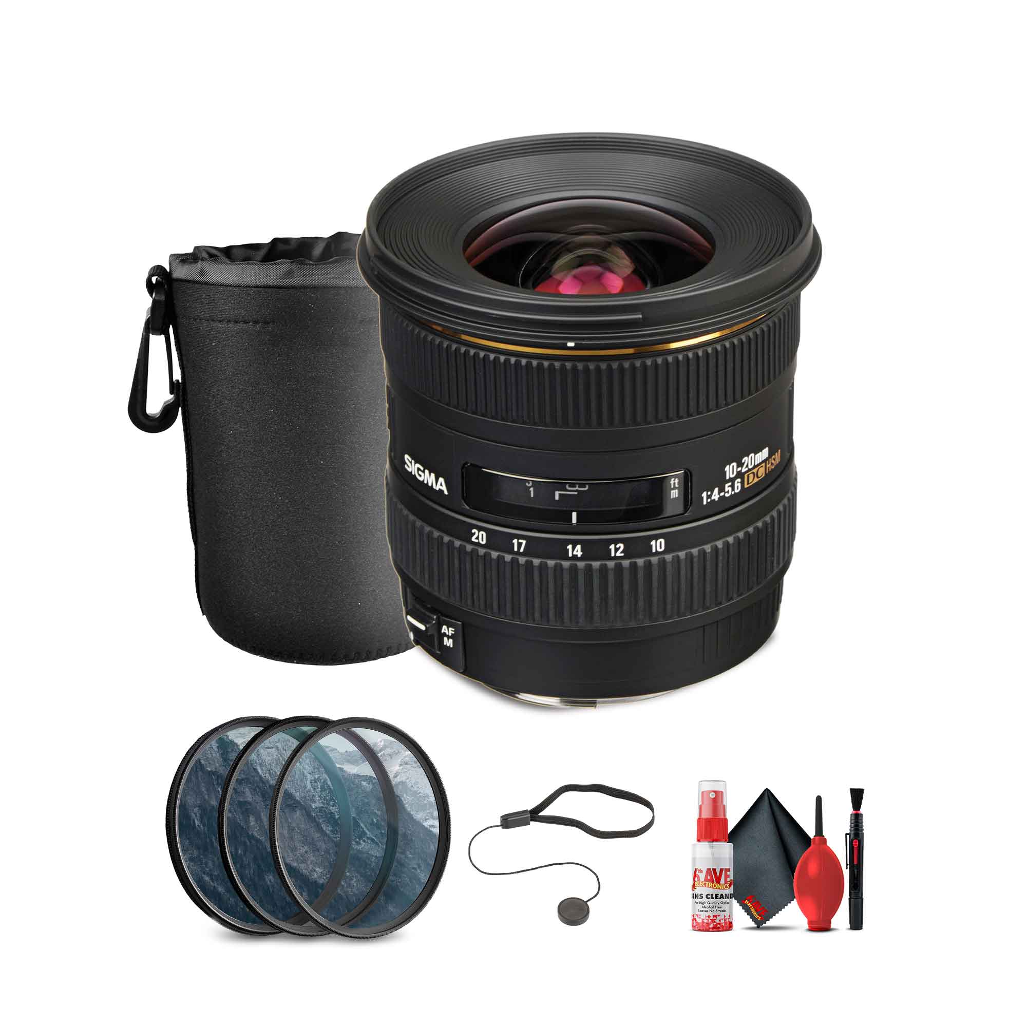Bundle - Sigma - 10-20mm f/4-5.6 EX DC J Autofocus Lens for Pentax Digital Cameras - Black