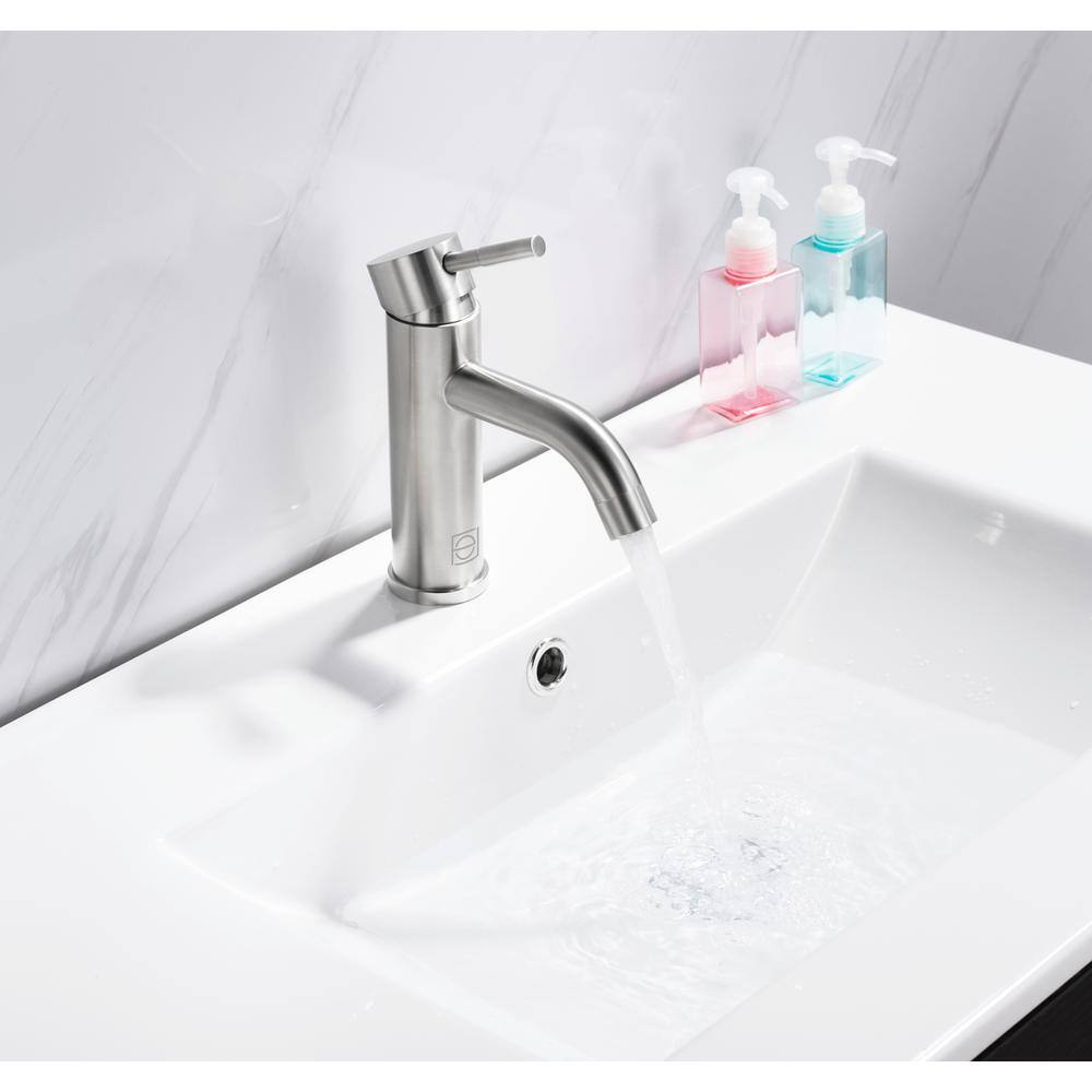 Alt View 6. Elegant Kitchen and Bath - Victor Single Hole Single Handle Bathroom Faucet in Brushed Nickel - Brushed Nickel.