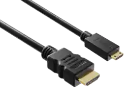 Cable Leader - High-Speed HDMI to Mini HDMI Cable with Ethernet, 4K@30Hz HDMI 1.4 for DSLR Camera, Camcorder, Tablet - Black
